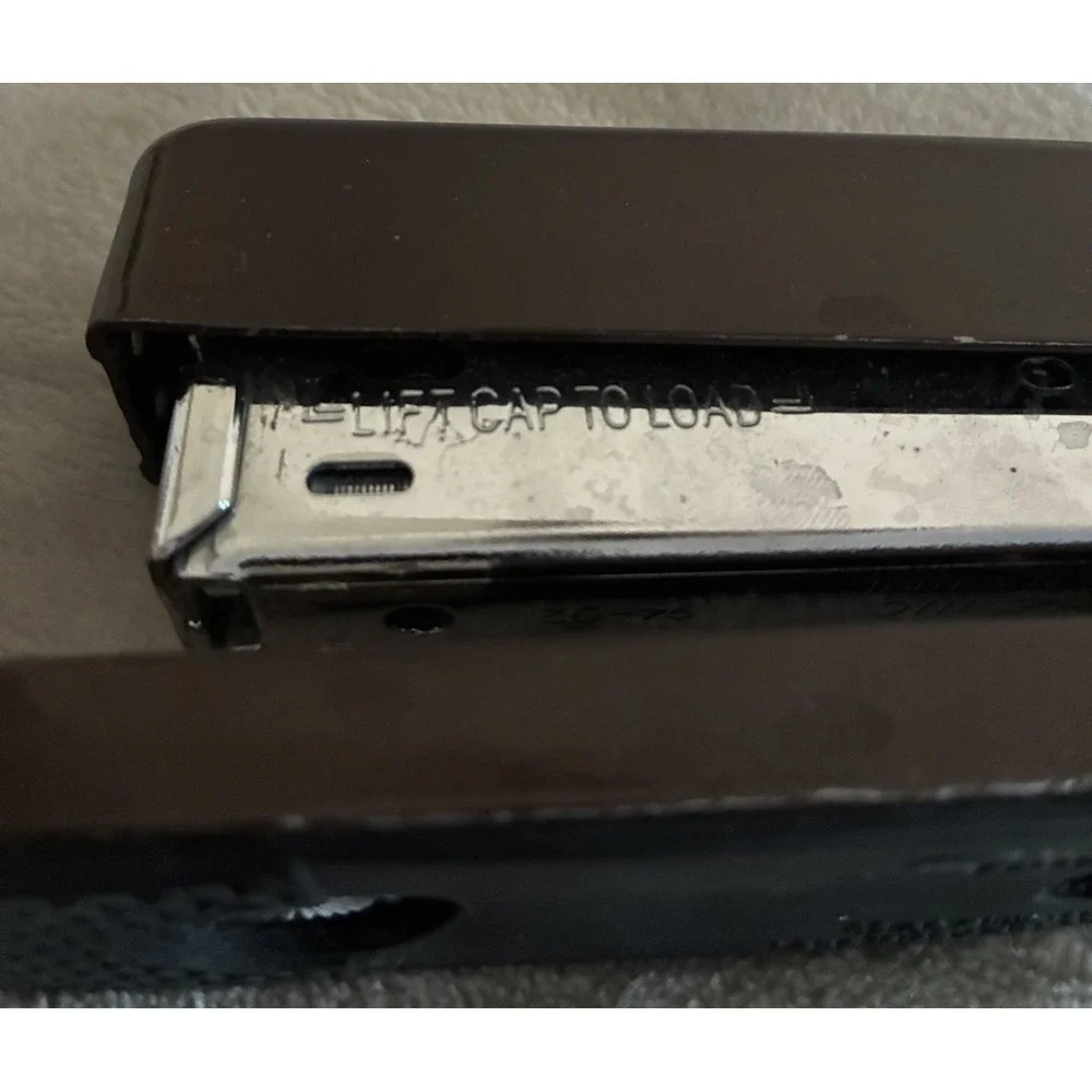 Vtg Stapler Metal Swingline 747 Brown Desk Top 7